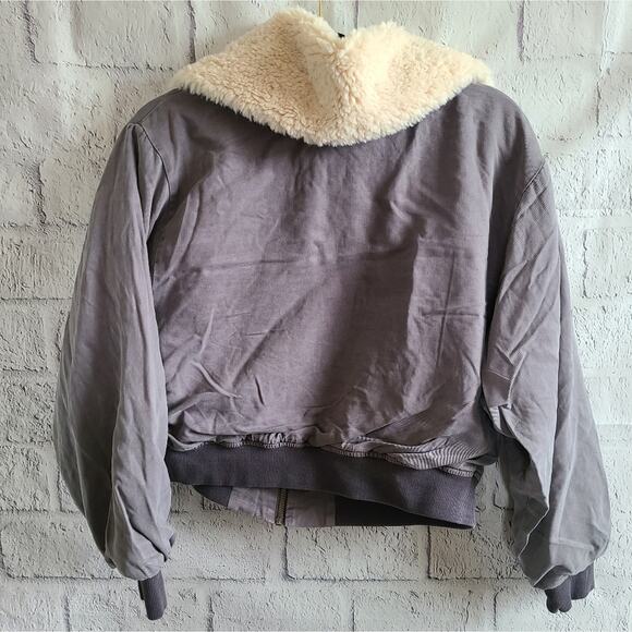 Young Fabulous & Broke Gray Earhart Faux Fur Full Zip Jacket NWT Women's Small - Picture 3 of 11